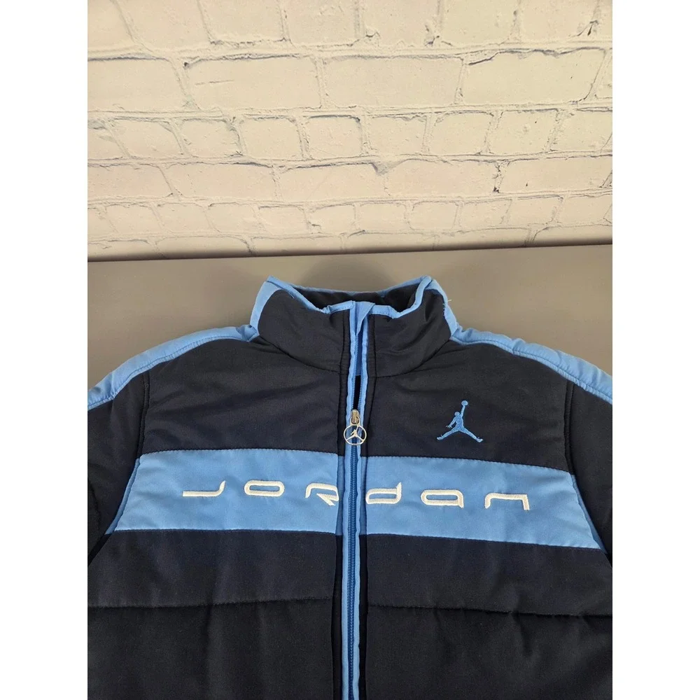 JORDAN Fleece Lined Insulated Puffer Jacket, Boys S, Blue Embroidered